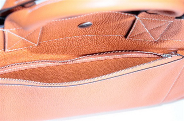 Replica Hermes Cowhide Cabag Weekender Bag Orange On Sale